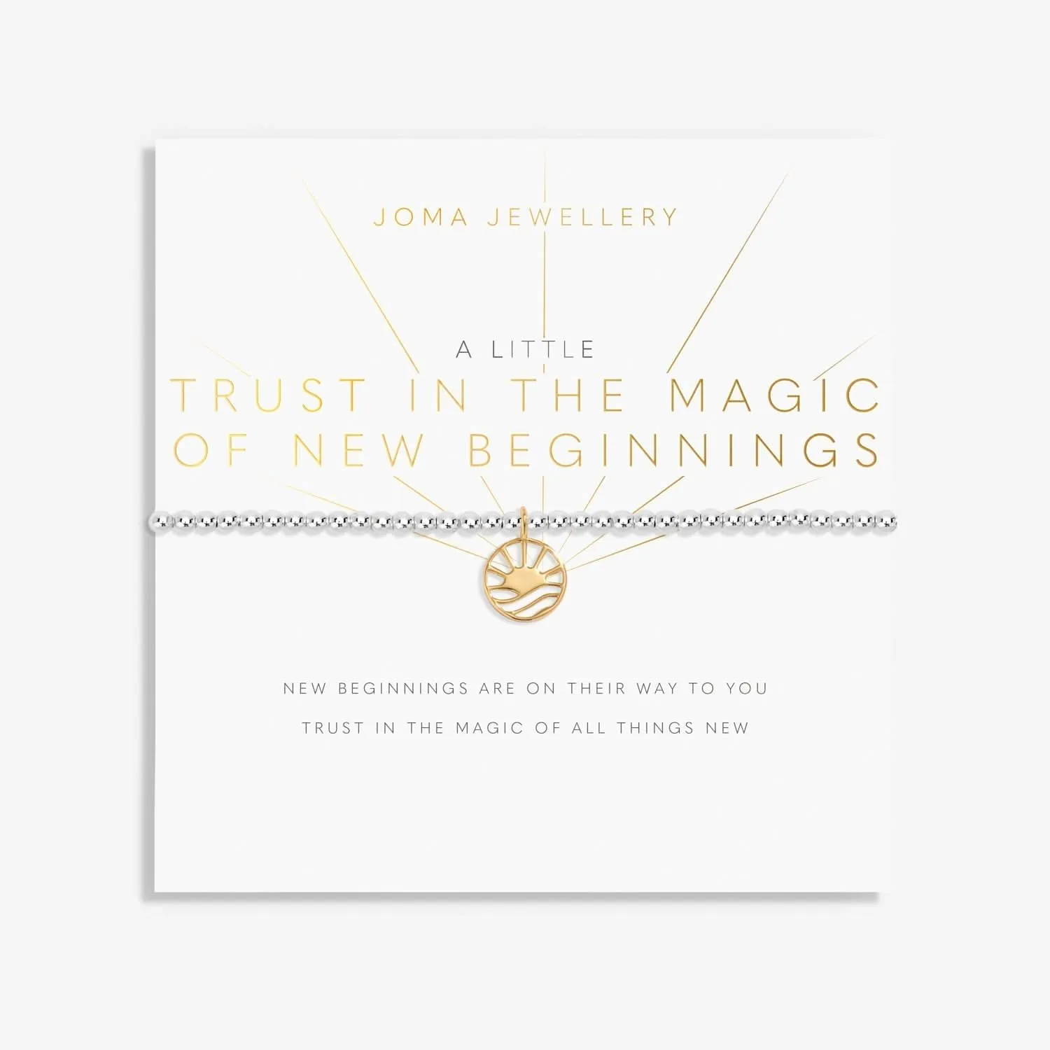 A Little Trust In the Magic of New Beginnings Silver & Gold Plated Bracelet 8154 Joma Jewellery