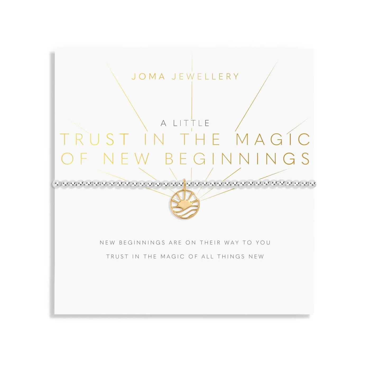 A Little Trust In the Magic of New Beginnings Silver & Gold Plated Bracelet 8154 Joma Jewellery