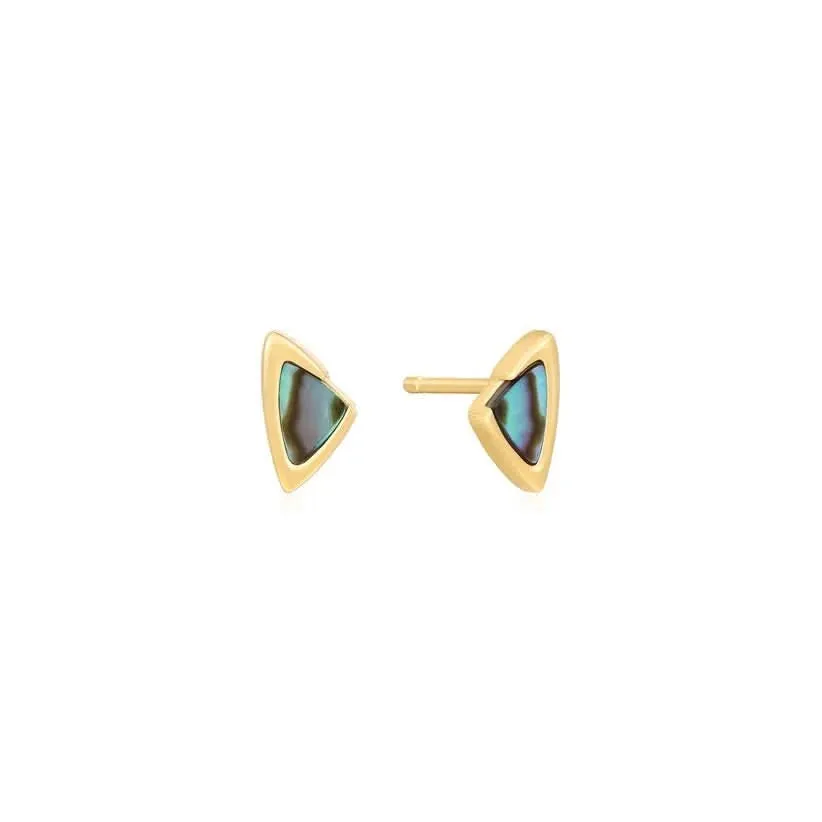 Ania Haie Gold Arrow Abalone Stud Earrings E049-01G Ania Haie Jewellery