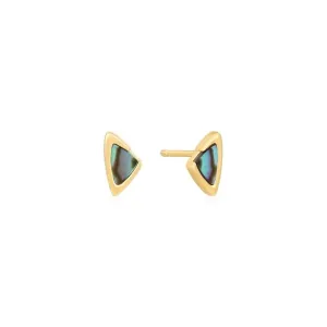 Ania Haie Gold Arrow Abalone Stud Earrings E049-01G Ania Haie Jewellery