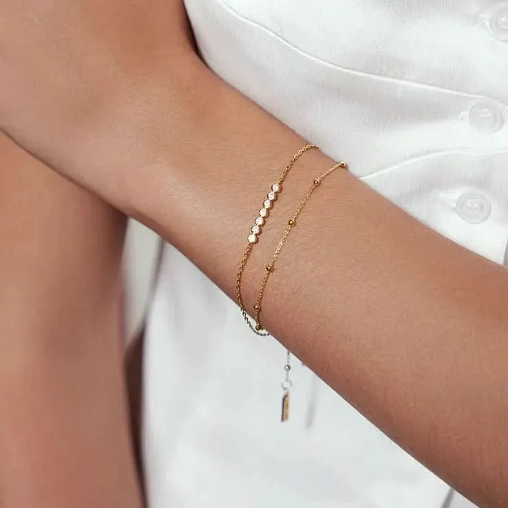 Ania Haie Gold Beaded Chain Bracelet B058-01G Ania Haie Jewellery