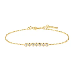 Ania Haie Gold Bezel Set Bracelet B058-02G Ania Haie Jewellery