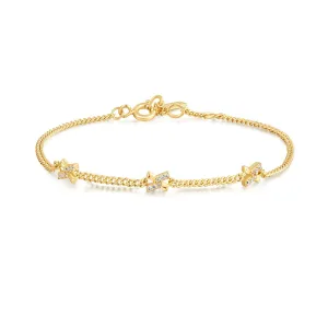 Ania Haie Gold Cross Station Bracelet B061-03G Ania Haie Jewellery