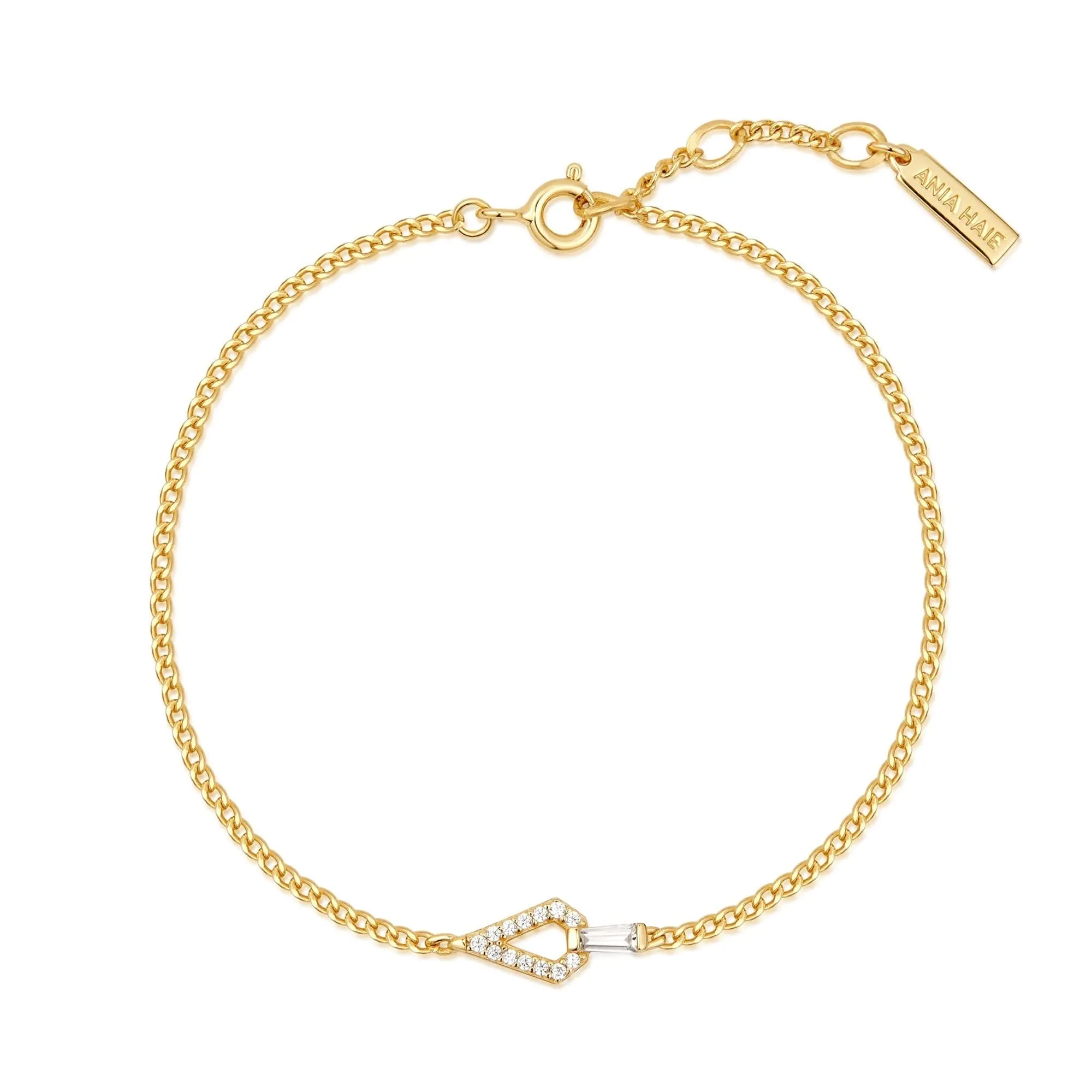 Ania Haie Gold Geometric Cubic Zirconia Bracelet B059-02G Ania Haie Jewellery
