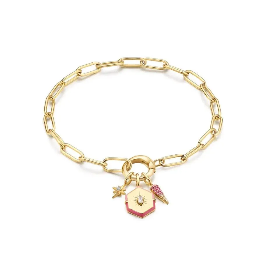 Ania Haie Gold Link Charm Chain Connector Bracelet B048-01G Ania Haie Jewellery