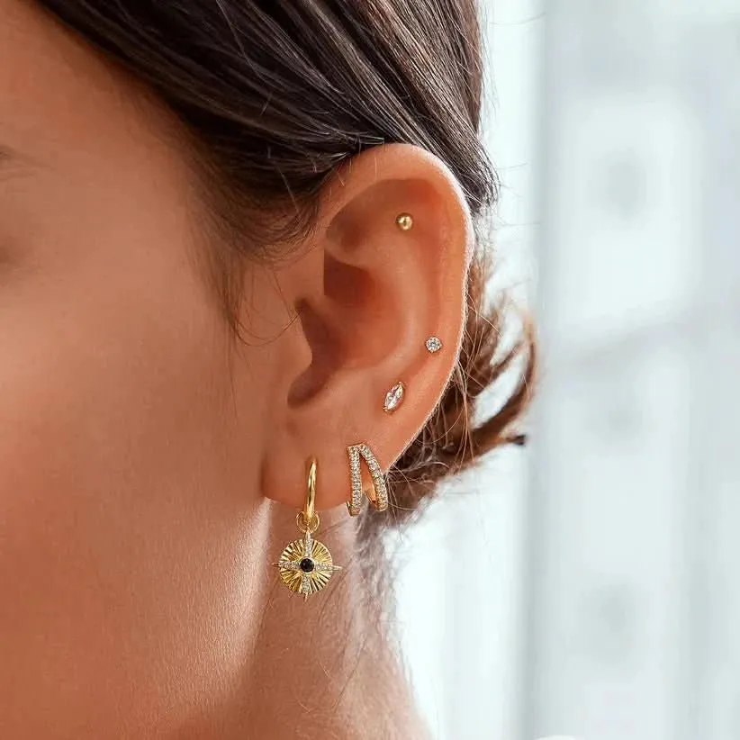 Ania Haie Gold Marquise Solitaire Studs E059-02G Ania Haie Jewellery