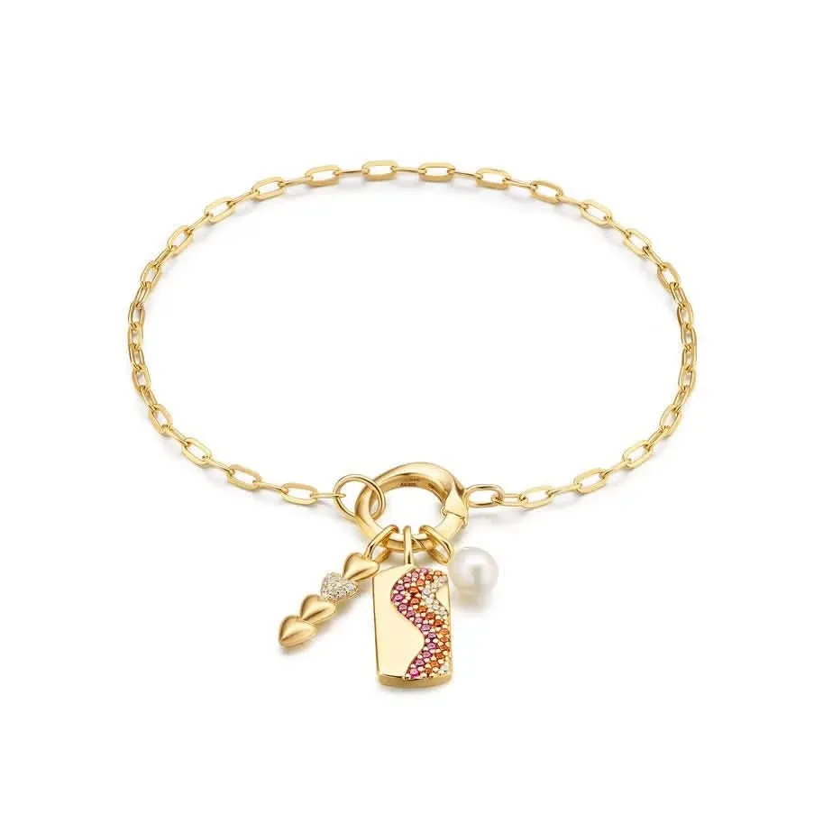 Ania Haie Gold Mini Link Charm Chain Connector Bracelet B048-02G Ania Haie Jewellery