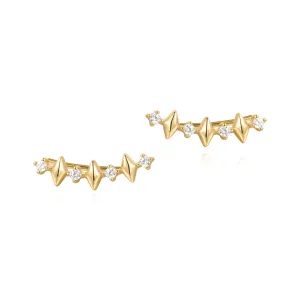Ania Haie Gold Multi Sparkle Climber Studs E061-04G Ania Haie Jewellery