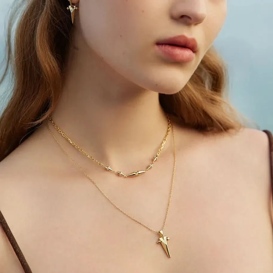 Ania Haie Gold Point Huggie Hoop Earrings E053-07G Ania Haie Jewellery
