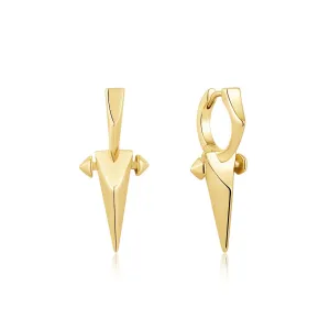 Ania Haie Gold Point Huggie Hoop Earrings E053-07G Ania Haie Jewellery