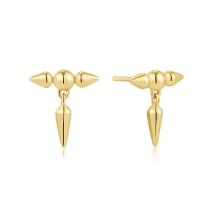 Ania Haie Gold Point Stud Earrings E053-03G Ania Haie Jewellery