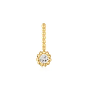 Ania Haie Gold Round Beaded Bezel Set Charm NC060-12G Ania Haie Jewellery
