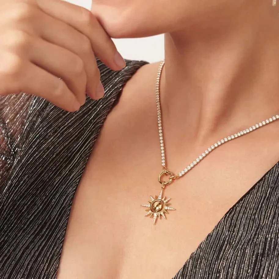 Ania Haie Gold Sparkle Chain Charm Connector Necklace N052-06G Ania Haie Jewellery