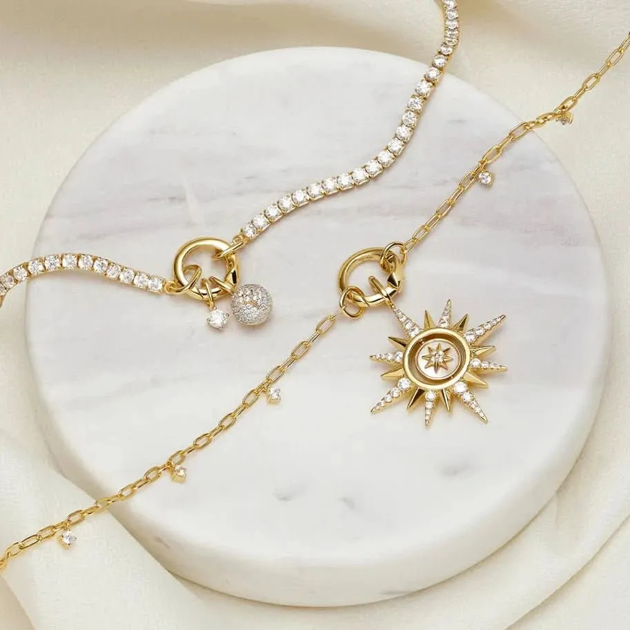 Ania Haie Gold Sparkle Chain Charm Connector Necklace N052-06G Ania Haie Jewellery