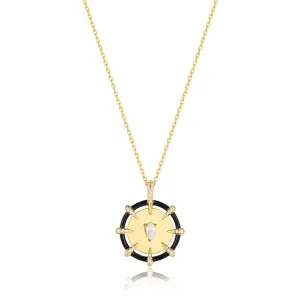 Ania Haie Gold Sparkle Point Medallion Necklace N053-08G Ania Haie Jewellery