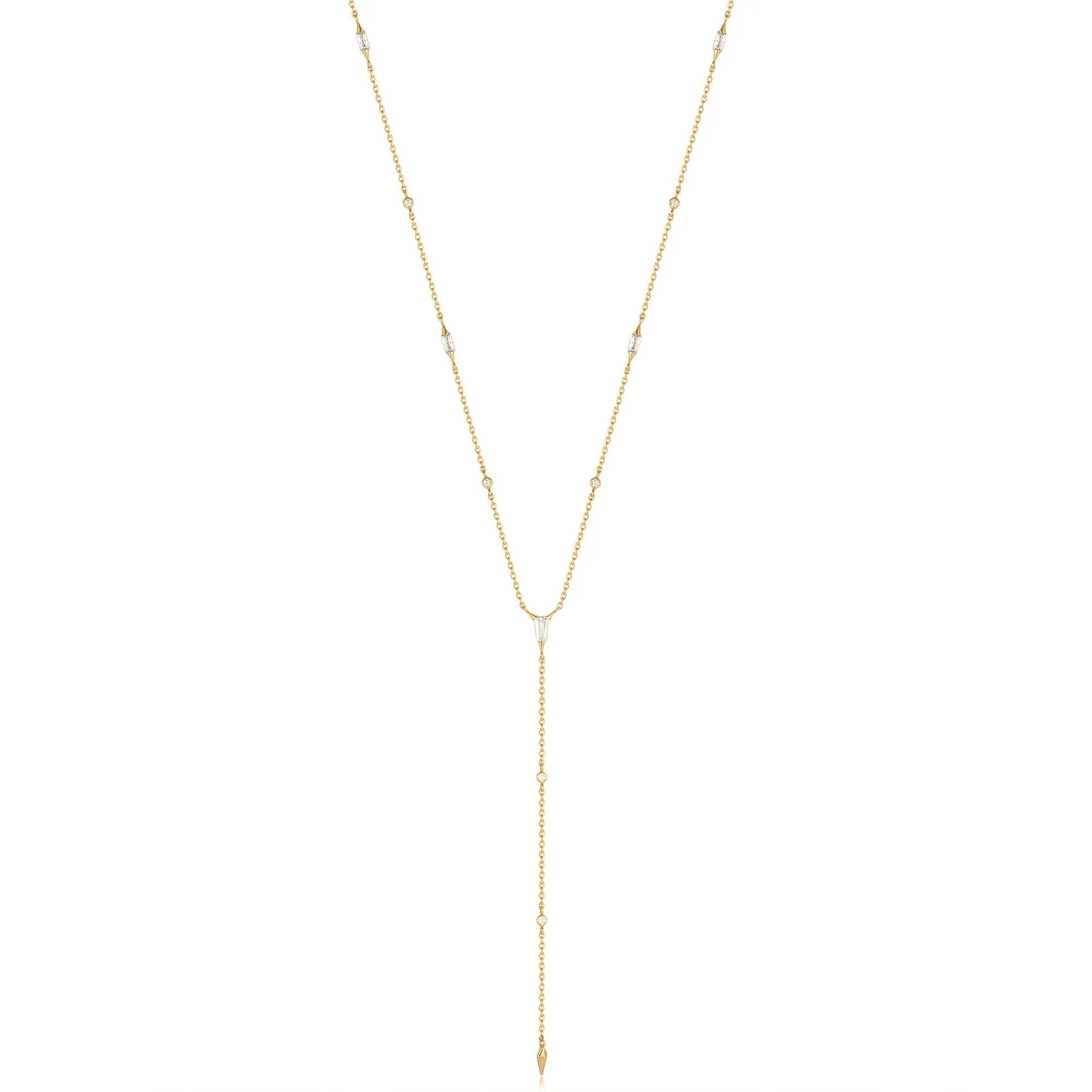 Ania Haie Gold Sparkle Point Y Necklace N053-05G Ania Haie Jewellery