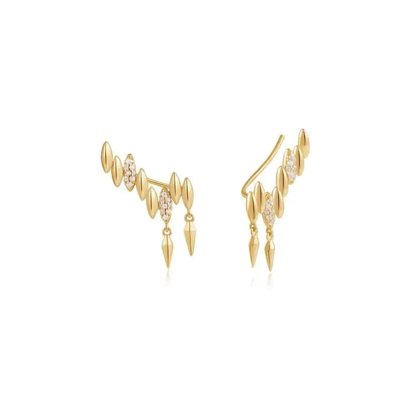 Ania Haie Gold Spike Climber Stud Earrings E051-03G Ania Haie Jewellery