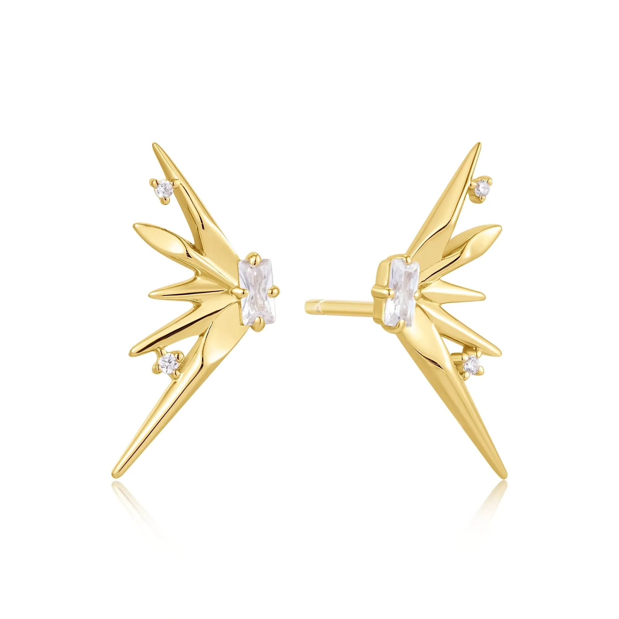 Ania Haie Gold Statement Spike Stud Earrings E053-05G Ania Haie Jewellery
