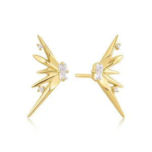 Ania Haie Gold Statement Spike Stud Earrings E053-05G Ania Haie Jewellery