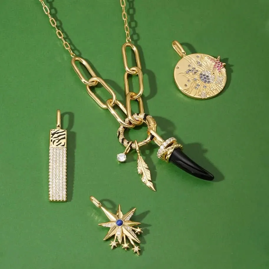 Ania Haie Gold Tiger Chain Charm Connector Necklace N052-03G Ania Haie Jewellery