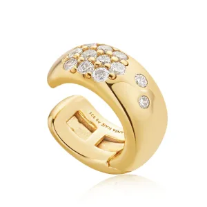 Ania Haie Gold Wide Sparkle Ear Cuff E054-01G Ania Haie Jewellery