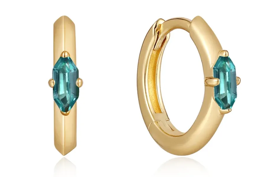 Ania Haie Jewellery Dance 'Til Dawn - Sparkle Emblem Huggie Earrings - 3 colours