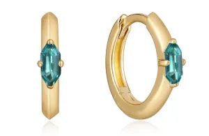 Ania Haie Jewellery Dance 'Til Dawn - Sparkle Emblem Huggie Earrings - 3 colours