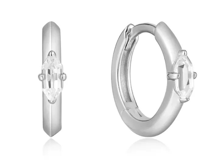 Ania Haie Jewellery Dance 'Til Dawn - Sparkle Emblem Huggie Earrings - 3 colours