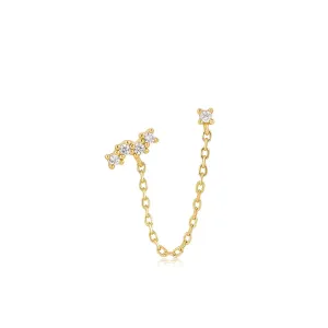 Ania Haie Jewellery Ear Edit Capsule - Celestial Drop Chain Barbell Single Earring - 2 colours