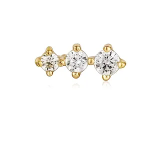 Ania Haie Jewellery Ear Edit - Sparkle Crawler Barbell Single Earrings - 2 colours