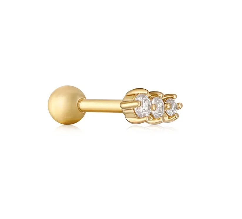 Ania Haie Jewellery Ear Edit - Sparkle Crawler Barbell Single Earrings - 2 colours