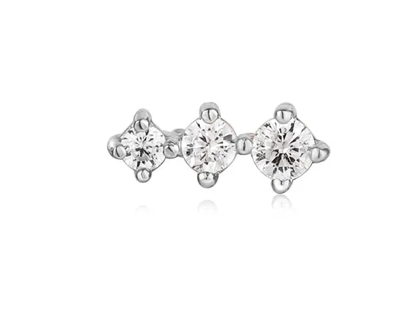 Ania Haie Jewellery Ear Edit - Sparkle Crawler Barbell Single Earrings - 2 colours