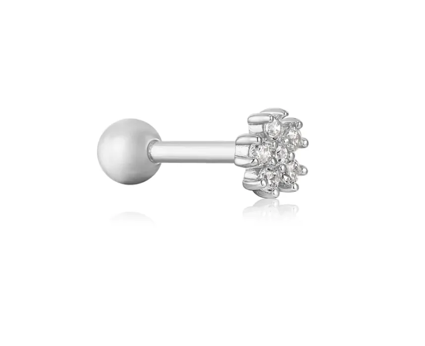 Ania Haie Jewellery Ear Edit - Sparkle Flower Barbell Studs - 2 colours