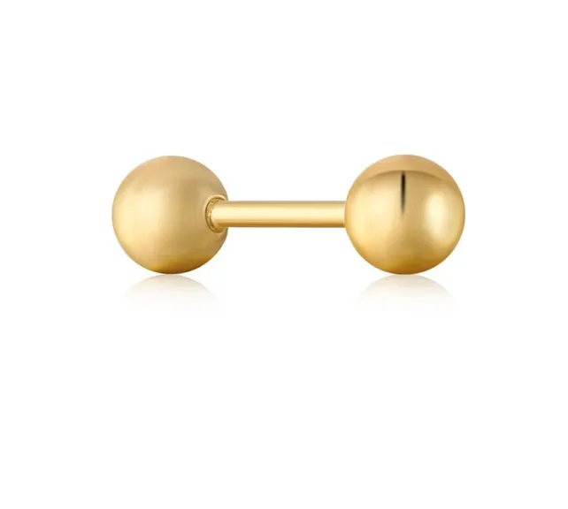 Ania Haie Jewellery Ear Edit - Sphere Barbell Single Stud - 2 colours