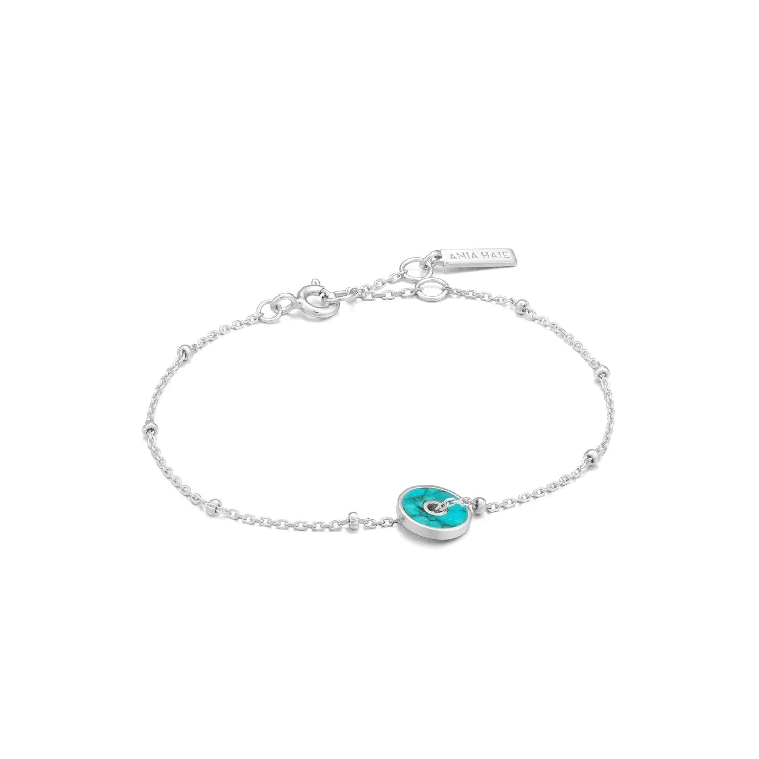 Ania Haie Jewellery Hidden Gem - Turquoise Disc Silver Bracelet