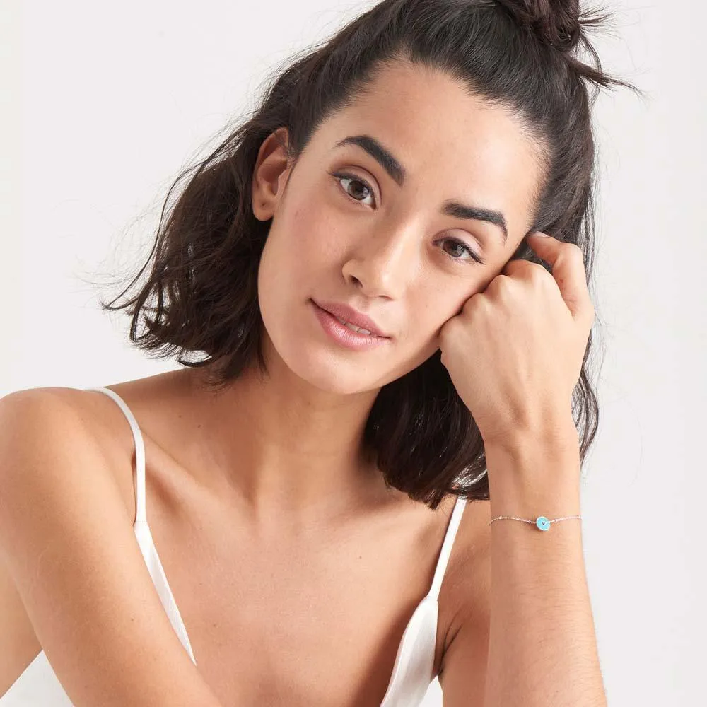 Ania Haie Jewellery Hidden Gem - Turquoise Disc Silver Bracelet