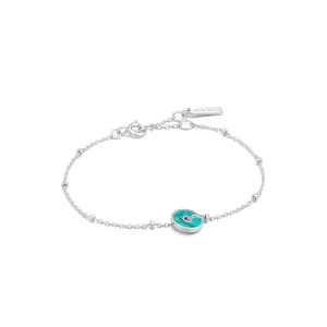 Ania Haie Jewellery Hidden Gem - Turquoise Disc Silver Bracelet