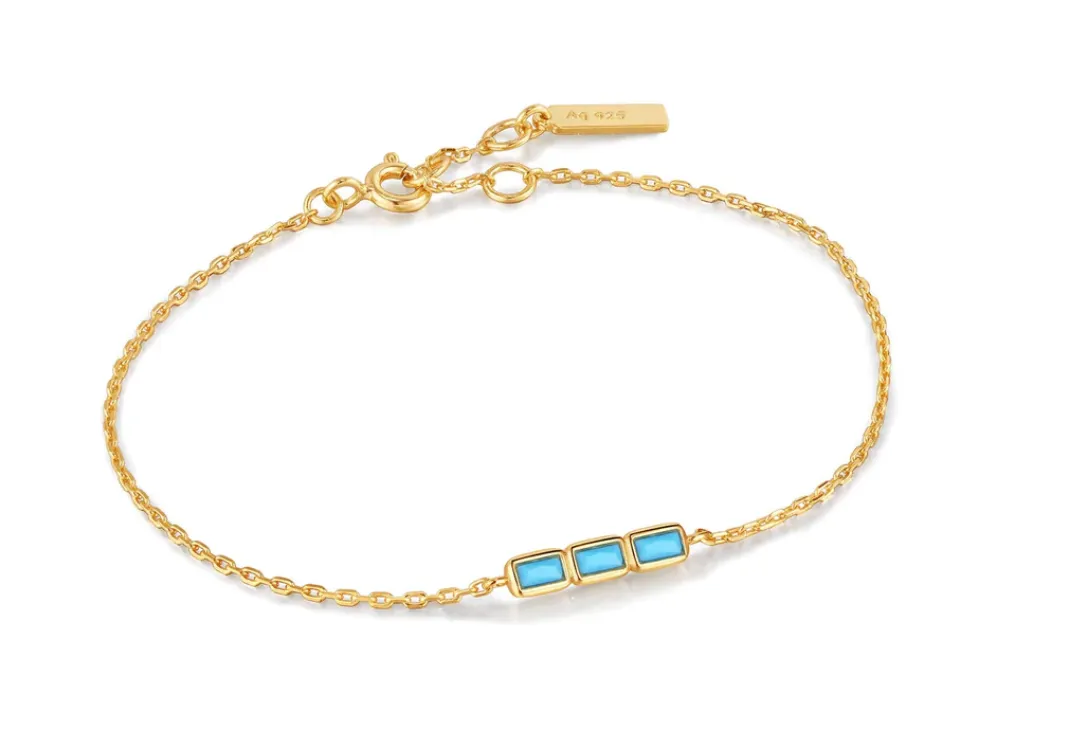 Ania Haie Jewellery Into The Blue - Turquoise Bar Bracelet