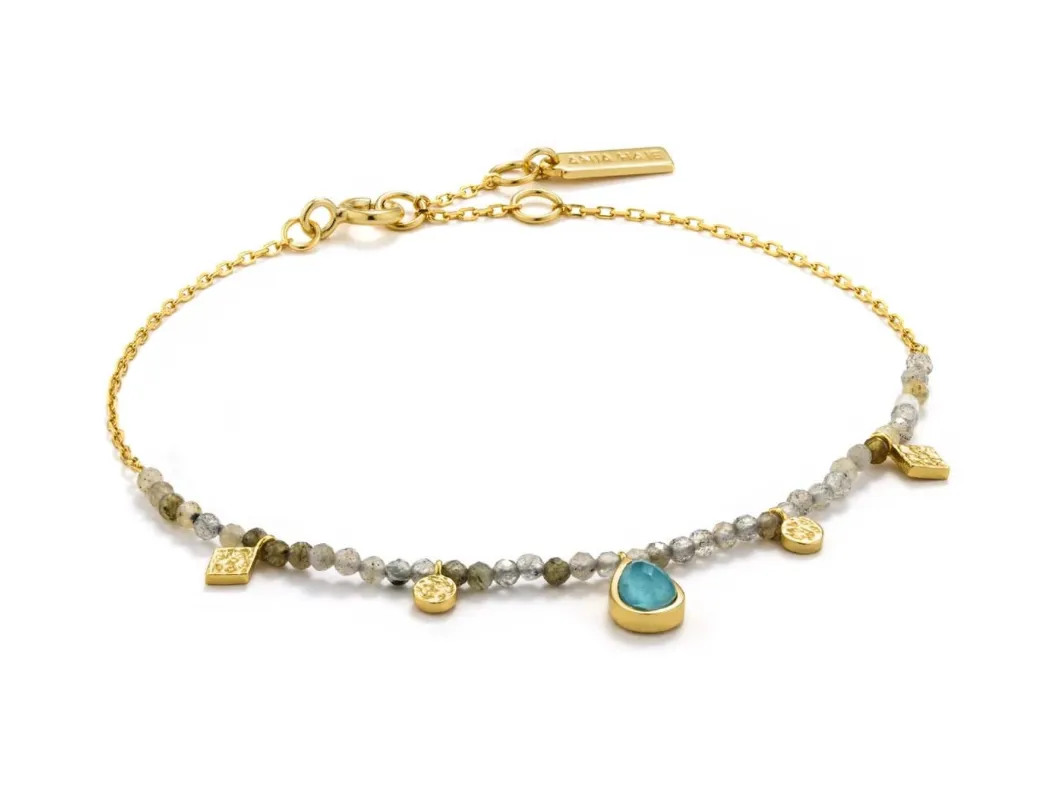 Ania Haie Jewellery Mineral Glow - Turquoise and Labradorite Bracelet
