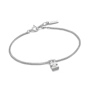 Ania Haie Jewellery Modern Muse - Pearl Padlock Bracelet - 2 colours