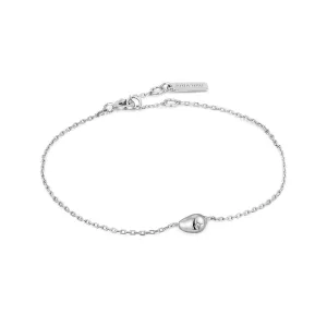 Ania Haie Jewellery Pearl Power - Silver Pebble Sparkle Chain Bracelet