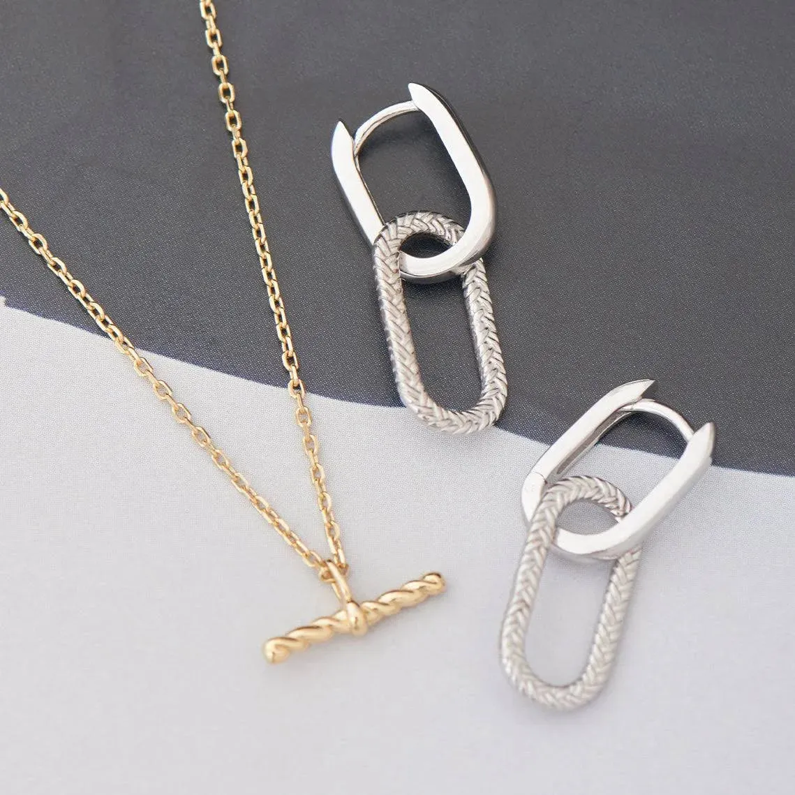Ania Haie Jewellery Ropes and Dreams - Silver Rope Oval Drop Earrings