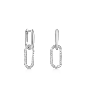 Ania Haie Jewellery Ropes and Dreams - Silver Rope Oval Drop Earrings
