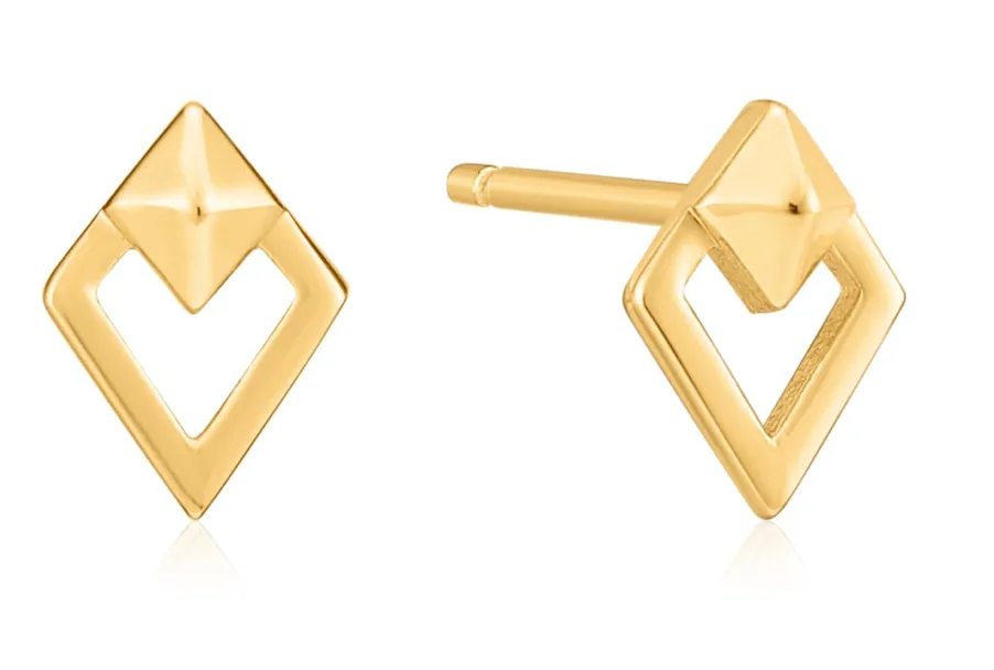 Ania Haie Jewellery Spike It Up - Silver Diamond Stud Earrings