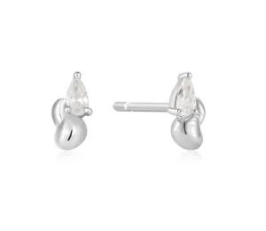 Ania Haie Jewellery Taking Shape - Silver Twisted Wave Stud Earrings