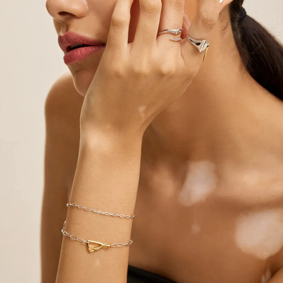 Ania Haie Jewellery Tough Love - Two-tone Link Chunky Chain Bracelet