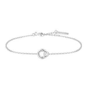 Ania Haie Silver Hoop Freshwater Pearl Bracelet B058-03H Ania Haie Jewellery