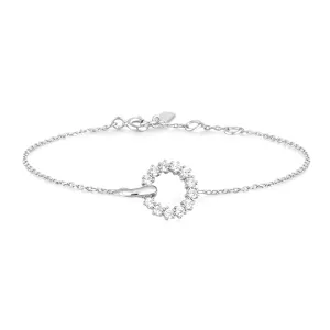 Ania Haie Silver Interlinked Circles Pavé Bracelet B056-01H Ania Haie Jewellery