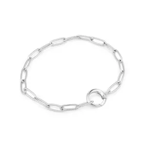 Ania Haie Silver Link Charm Chain Connector Bracelet B048-01H Ania Haie Jewellery