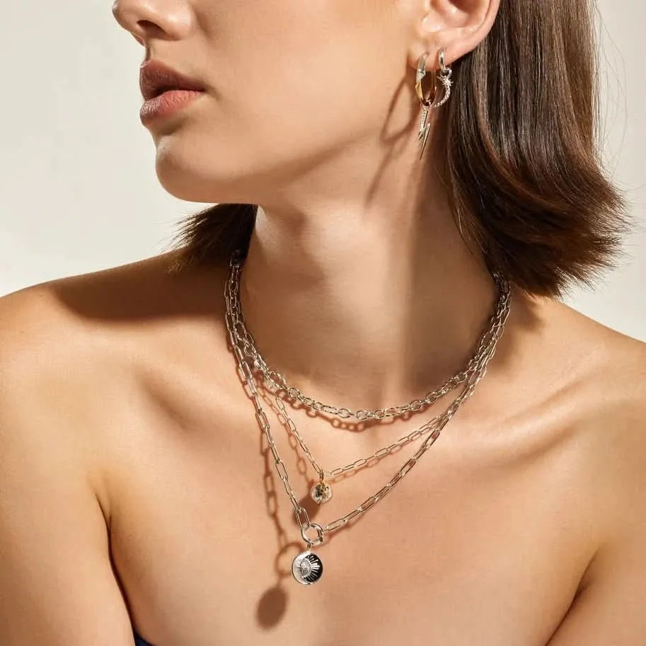 Ania Haie Silver Link Charm Chain Connector Necklace N048-05H Ania Haie Jewellery
